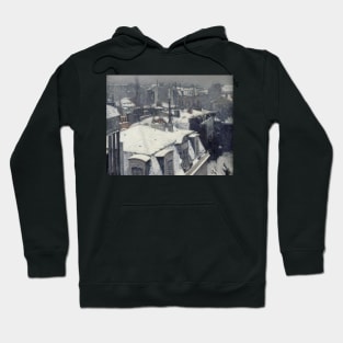 Rooftops in the Snow (snow effect) by Gustave Caillebotte Hoodie